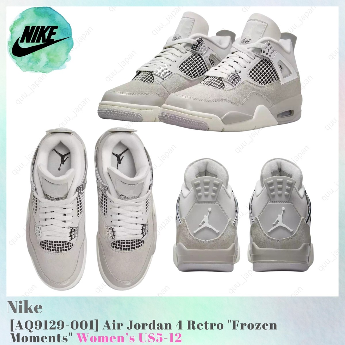 Nike Air Jordan 4 Retro Frozen Moments AQ9129-001 Women's US5-12
