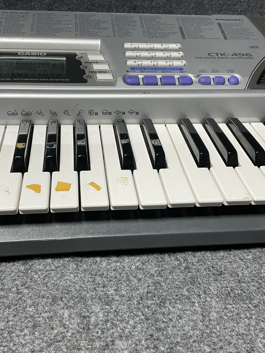 Casio CTK-496 Keyboard 🎹📘 61-Key Digital w/ Song Bank
