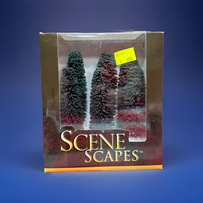 BACHMANN SCENE SCAPES HO SCALE 6  - 7  CEDAR TREES  (6) TREES