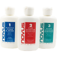 Plastic polish, Novus, full plastic treatment/restoration kit, 2 oz, Set of 3