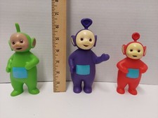 Lot of 3 Vintage Hasbro 1998 Ragdoll Teletubbies 5 Figurines