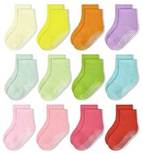 Non-Slip Toddler Socks With Grips Kids Anti Slip Sticky 1-3T multicolor 1