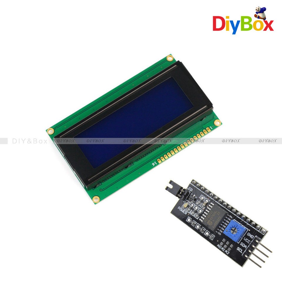 IIC/I2C/TWI/SPI Serial interface Board Module+2004 20x4 LCD Blue ...