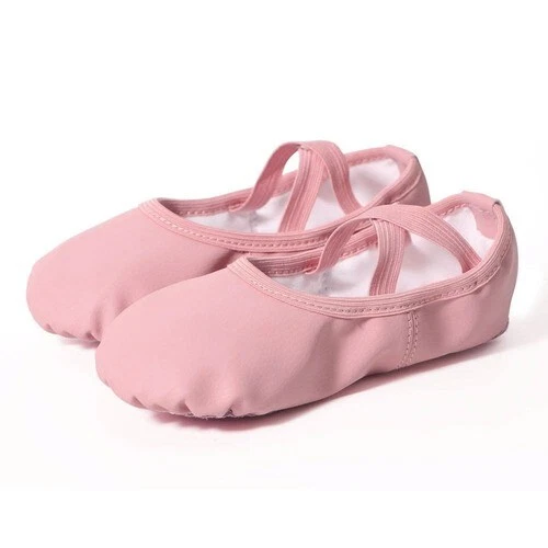 Ballet Shoes for Girls Professional Kids Leather Dance ShoesSoft Ballerina Shoes - Image 2 of 4