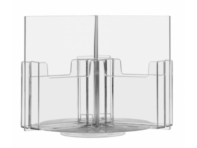 Rotating Tri Flyer Display Rotating Tri-Fold Holders 6 Pocket Counter Top Brochure Organizer ...