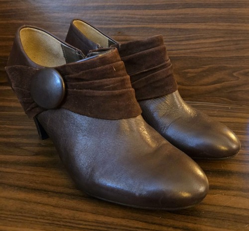 Women's Slide Shoe Size 7.5 Naturalizer Bespoke Leather Zipper NEW - Picture 11 of 16