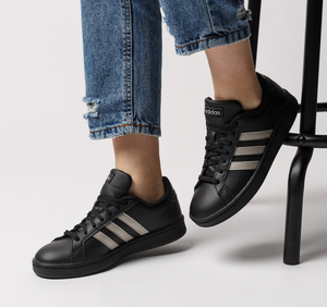 Adidas Grand Court Women's Girl's Shoes Black/Platinum EE8133 UK 4.5 to 7.5  | eBay