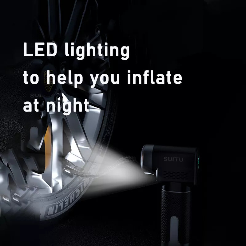 Car Bike Tire Inflator Pump Portable Battery Rechargeable Air Compressor Digital