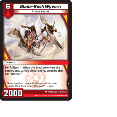 Kaijudo Crimson Wyvern 英語版 クリムゾンワイバーン Kaijudo X3 BLADE-RUSH WYVERN Common #44/110 7CLA (Playset) Clash
