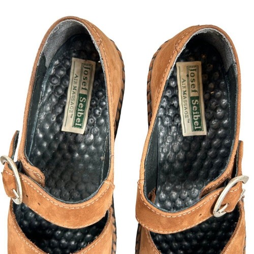 Josef Seibel Brown Air Massage Mary Janes Shoes, Size 38, US 7-7.5 - Picture 3 of 8