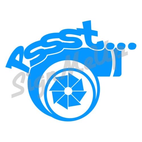 Pssst Turbo 7x5.5" Decal Sticker For Car Import Racing Blow Off Valve Waste Gate - Picture 13 of 23