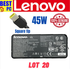 Lot 20 Genuine Lenovo 45W 20V AC Adapter Laptop Charger w/ Square Tip