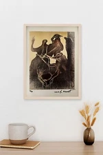 MAX ERNST, ORIGINAL SIGNED PRINT, COA AND APPRAISAL FOR $3,500 USD.-