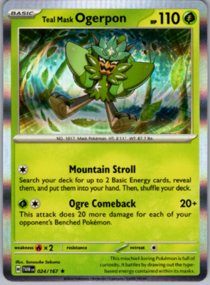 Pokemon - Teal Mask Ogerpon - 024/167 - Holo Rare- Twilight