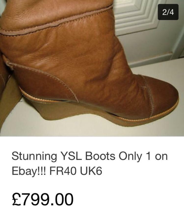 SAINT LAURENT Stivali YSL Splendididi! Solo su eBay FR40 UK6