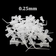 100PCS Dental Disposable Syringe Tip Dental Irrigation Tips Clear 0.25mm