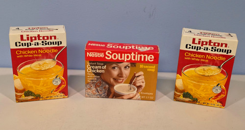 1980s Lipton and Nestle Soup Boxes Empty Three Items