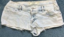 Abercrombie Fitch Women s Light Wash Denim Cut Off Shorts 5-Pocket 6 W28