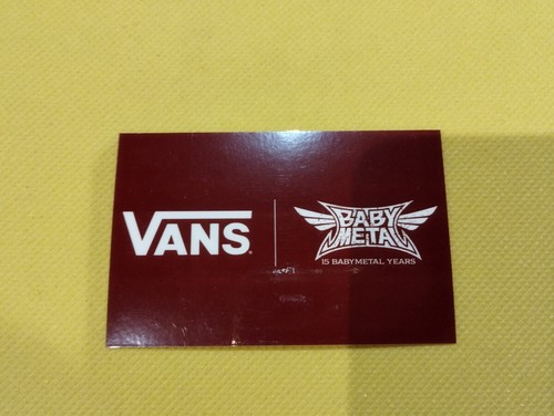 BABYMETAL x VANS Collab Sticker LEGEND METAL FORTH SSA Limited Promo Rare