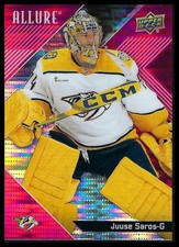 Juuse Saros 2024-25 Upper Deck Allure #48 Red Rainbow Nashville Predators