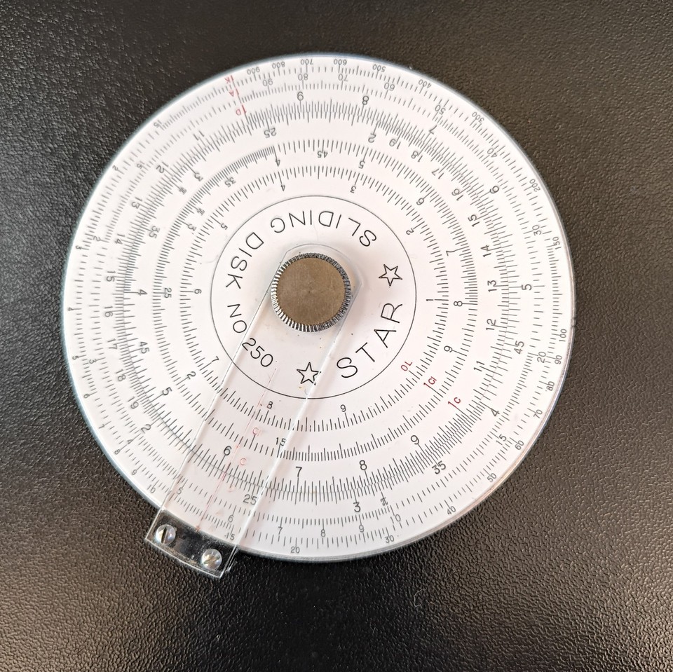 Vtg Scientific Instruments Co SIC STAR Circular Slide Rule No 250