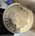 2011 SilverTowne Morgan, Lady Liberty Eagle 1oz .999 FINE Silver round.  #1