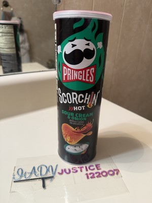 Pringles Scorchin' Potato Crisps Chips, Sour Cream and Onion, Fiery Spicy... 