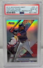 2019 Bowman's Best Refractor CRISTIAN PACHE RC ROOKIE CARD PSA 10 GEM MINT