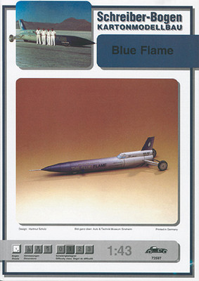 Kartonmodell Blue Flame 1:43 Schreiber Bogen