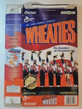 1996 Womens Olympic Gymnastics Team General Mills WHEATIES Cereal BOX Flat