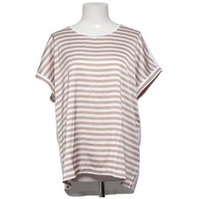 Steffen Schraut, T-shirt, Größe: 46, Weiß/Braun, Elasthan/Polyester/Viskose #GDz