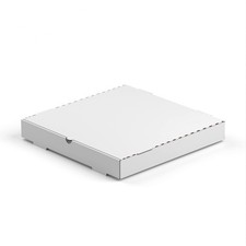 18 x 18 x 2 White Corrugated Plain Bakery/Pizza Box - 50/Case
