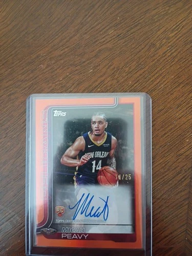 2025-26 Topps - Micah Peavy #241 Orange 🍊/25 🔥 (RC) 🔥 Autograph 🔥