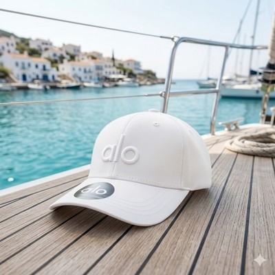 Аlo Yoga Performance Hat White Logo Adjustable Athletic Cap Unisex