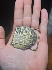 Vintage San Francisco Streetcar Belt Buckle. Excellent Features 