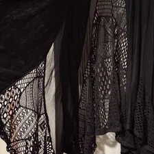 🖤 Boho Black Crochet Drape Cardigan 🖤