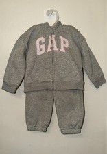 Baby GAP Girl's 2 Pc Sweatsuit With Zip Up Hoodie Size:2 Years