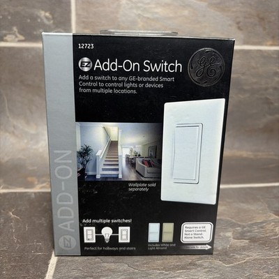 GE Add On Switch 12723 Smart Z Wave Light Control Auxiliary White New