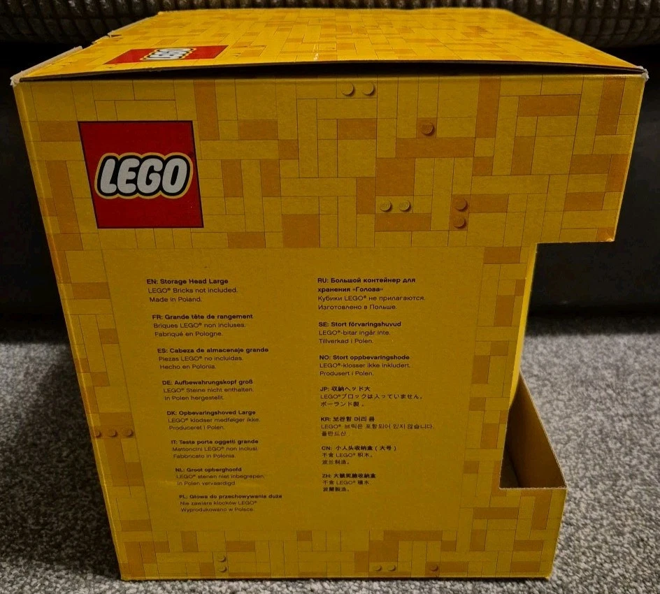 LEGO Large Yellow Storage Head Boy, Brand New - Image 3 of 4