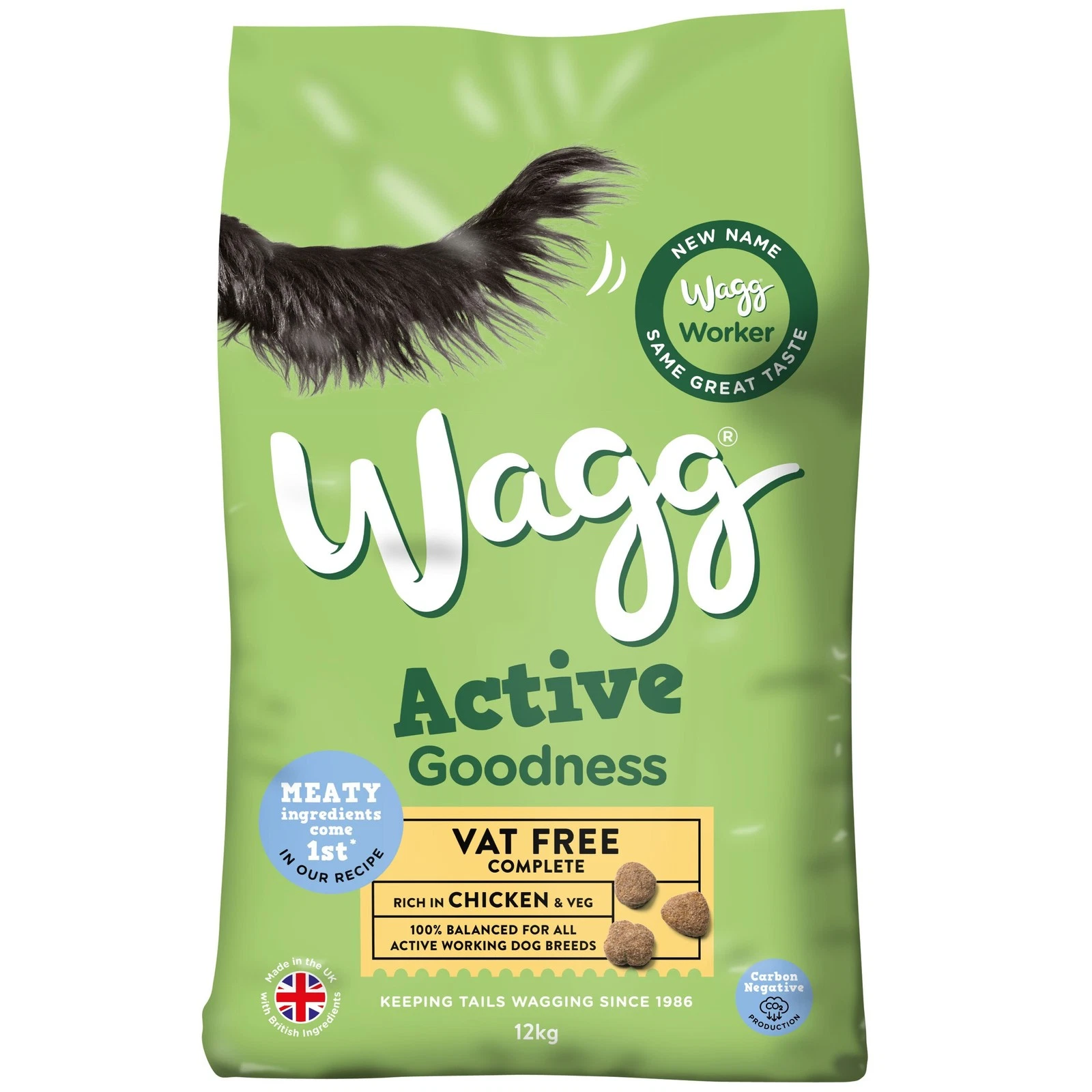 Wagg Active Goodness Chicken Adult Dry Dog Food - 12kg
