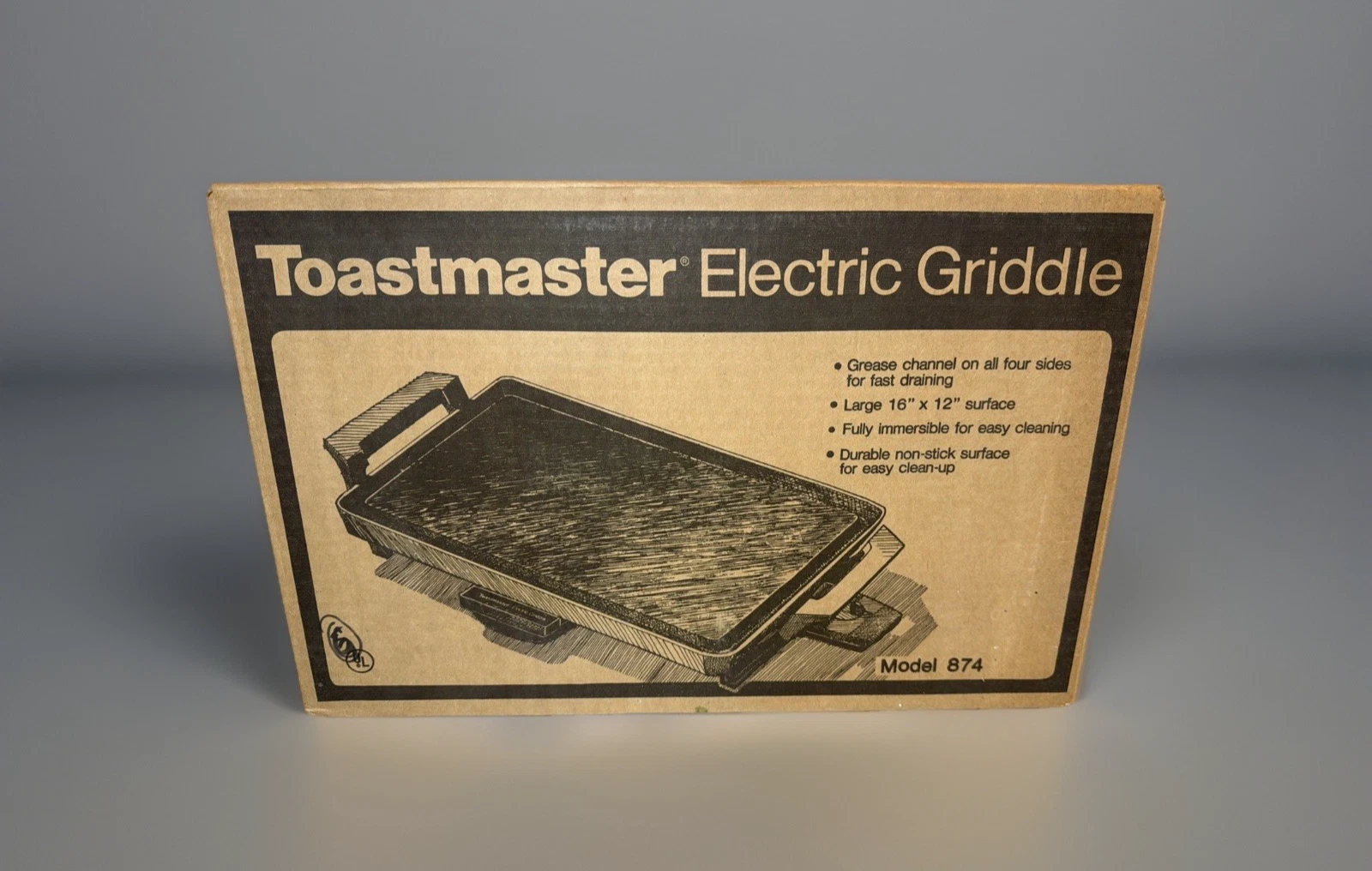 Toastmaster Electric Non-Stick Griddle Model 874 USA Made 16"x12" New
Opens in a new window or tab