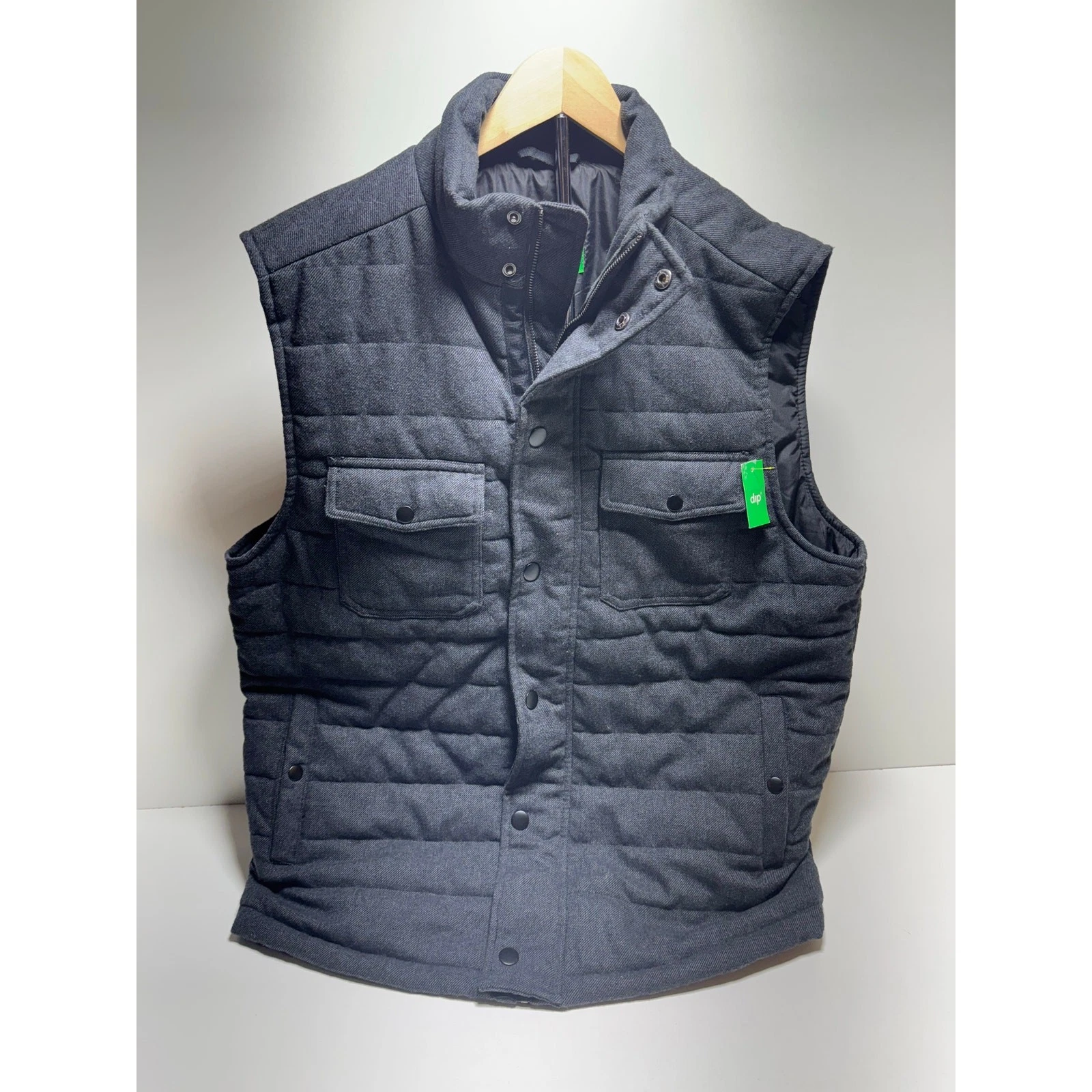 Gorp Core Outdoor Men’s Vest Sz XL Quilted Pockets Hiking Charcoal Gray New
