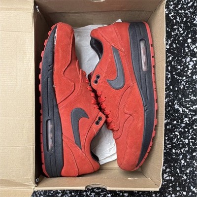 Nike Air Max 1 PRM Pimento Red Black Men's Athletic Sneakers 512033-610 2013