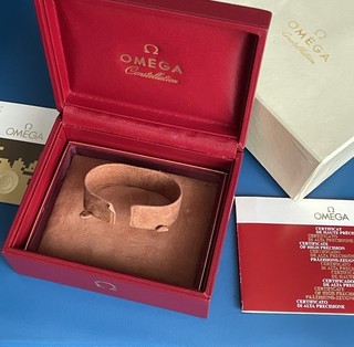 Vintage OMEGA CONSTELLATION Box 2 Booklets Outer Card Box • NO SHIP TO USA