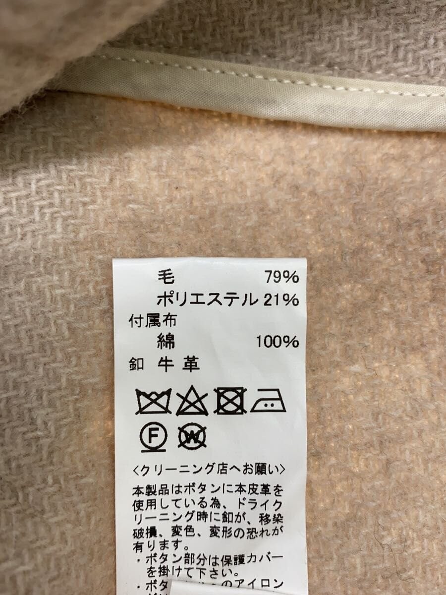 DANTON Wool Coat 38 Beige Solid Winter Jacket Uni… - image 4