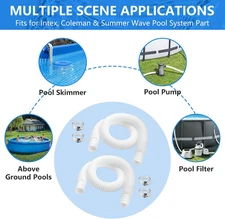 1-1/4" X 3 Ft Pool Skimmer Filter Hose Intex Coleman Summer Waves above Ground