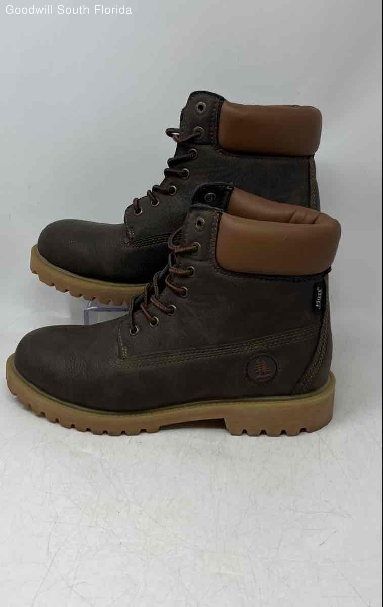 G.H. Bass & Co. Mens Fillmore 2.0 WX Brown Faux Leather Combat Boots Size 9.5
