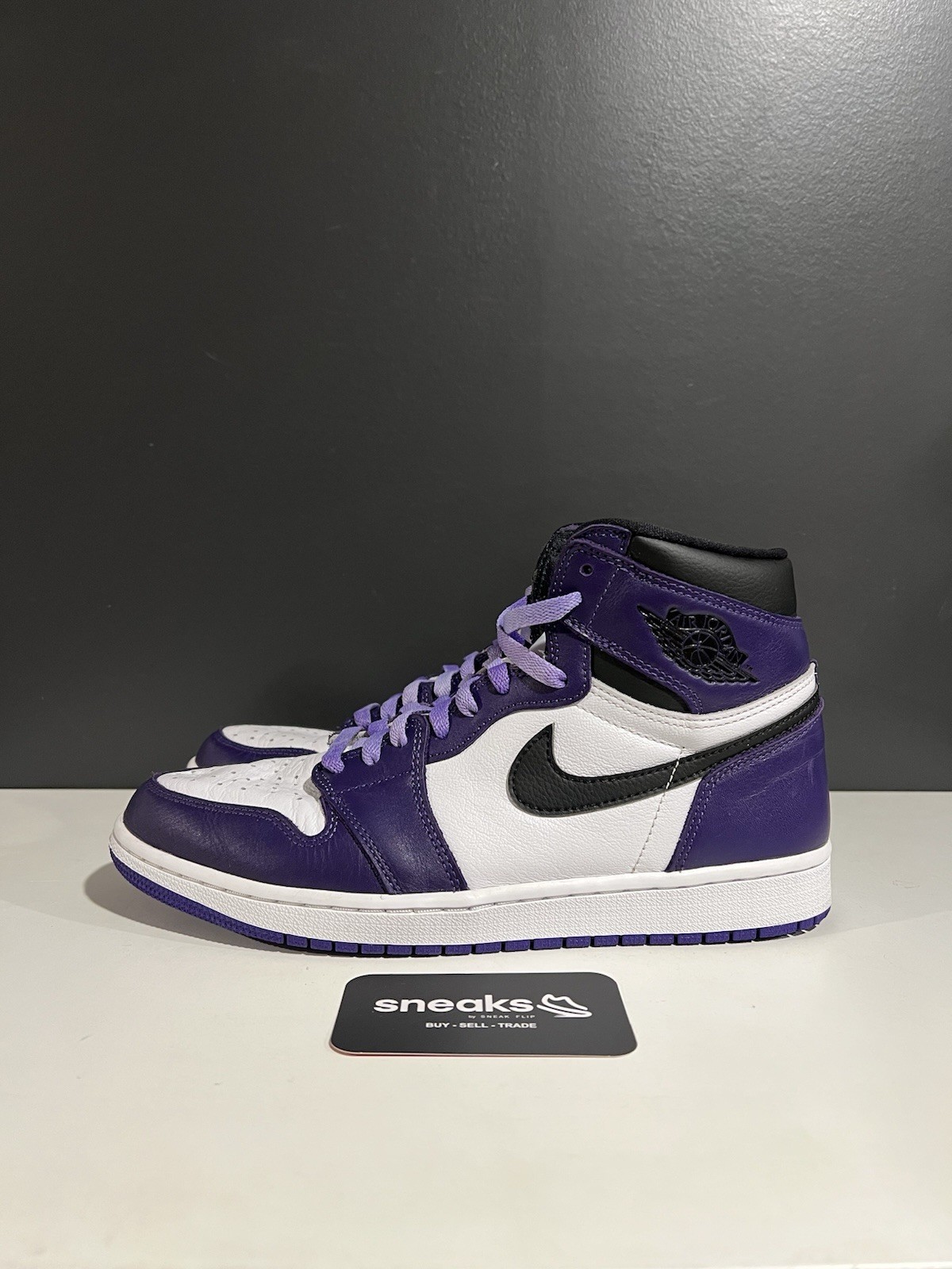 USED Air Jordan 1 Retro High OG Court Purple 2.0 555088-500 SIZE 9.5M NO BOX