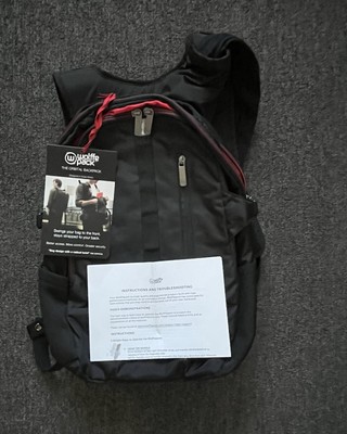 Wolffe Pack Black Orbital Backpack 15  Laptop Rucksack Expeto System Red Lining