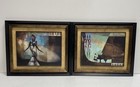 Claire Coxon Pair Modernist Jazz Music Mixed Media Art Prints 20x17 Framed — photo 1